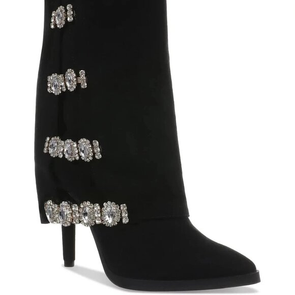 Thalia Sodi Womens Nami Embellished Dress Black Boots 6M-MSRP $149.50 - Picture 1 of 8
